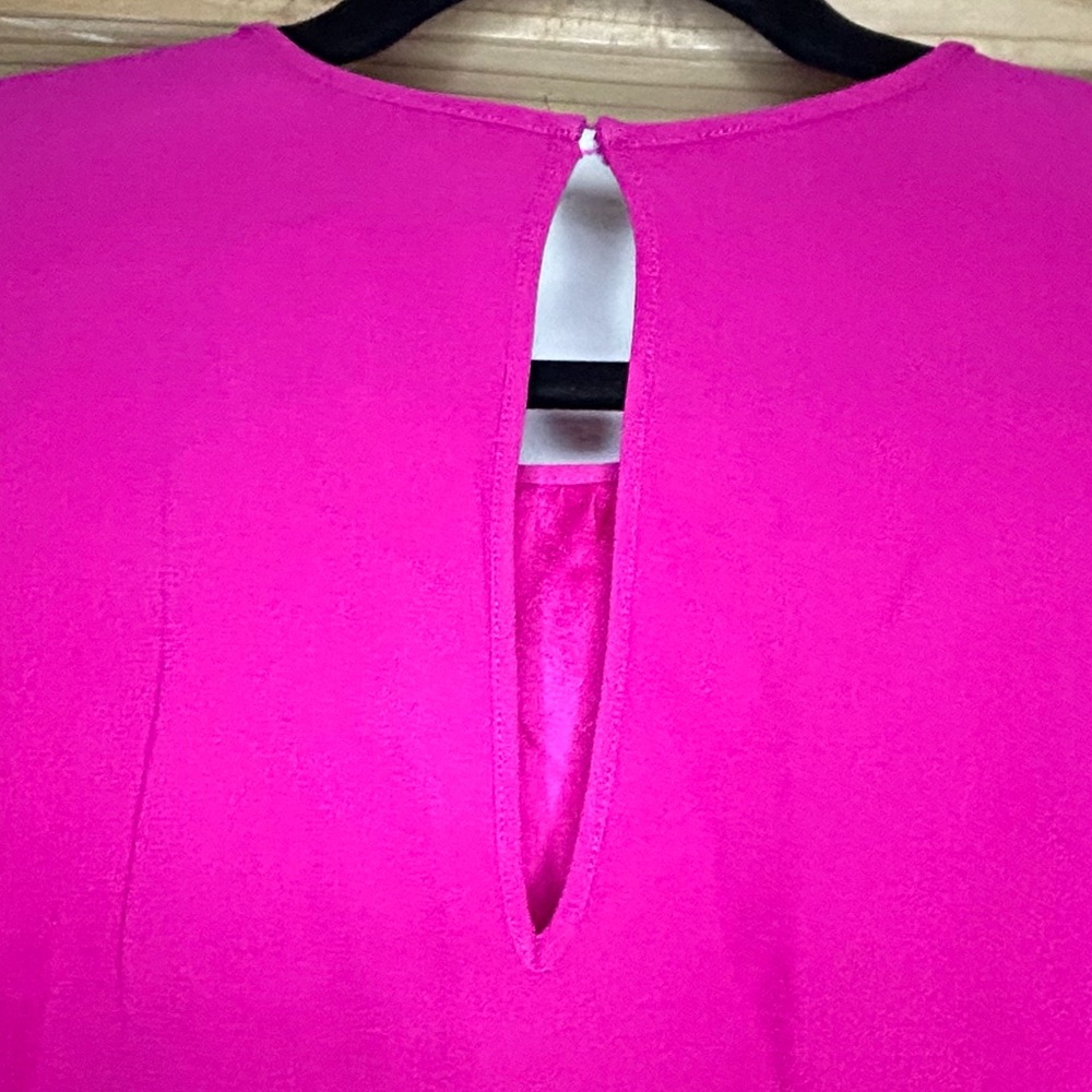 EUC RTR ROCHAS PARIS RUFFLE TOP WITH BACK KEYHOLE DETAIL FR48 - Picture 7 of 8